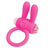 Розовое эрекционное виброкольцо A-toys с ушками - A-toys - в Димитровграде купить с доставкой