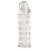 Гелевая прозрачная насадка с шипами - 12 см. - Toyfa Basic - в Димитровграде купить с доставкой