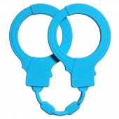 Голубые силиконовые наручники Stretchy Cuffs Turquoise - Lola Games - купить с доставкой в Димитровграде