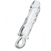 Прозрачная насадка с петлёй для фиксации - 14 см. - ToyFa - в Димитровграде купить с доставкой