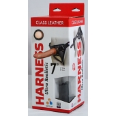 Насадка-фаллоимитатор на кожаных трусиках Harness Ultra Realistic 7  - 18 см. - LOVETOY (А-Полимер) - купить с доставкой в Димитровграде