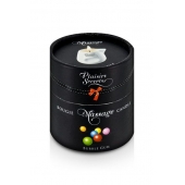 Массажная свеча с ароматом бубль-гума Bougie de Massage Gourmande Bubble Gum - 80 мл. - Plaisir Secret - купить с доставкой в Димитровграде