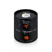 Массажная свеча с ароматом клубники Bougie de Massage Gourmande Fraise - 80 мл. - Plaisir Secret - купить с доставкой в Димитровграде