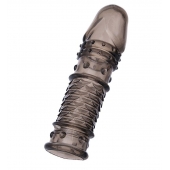 Дымчатая закрытая насадка ToyFa XLover с чешуйками и пупырышками - 13,5 см. - ToyFa - в Димитровграде купить с доставкой