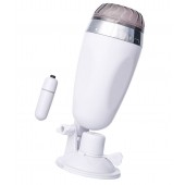 Мастурбатор-вагина в белой колбе с присоской и встраиваемой вибропулей - A-toys - в Димитровграде купить с доставкой