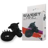 Чёрное эрекционное виброкольцо Sweet Ring с дельфинчиком - Baile - в Димитровграде купить с доставкой
