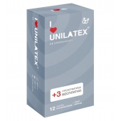 Презервативы с рёбрами Unilatex Ribbed - 12 шт. + 3 шт. в подарок - Unilatex - купить с доставкой в Димитровграде