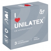 Презервативы с рёбрами Unilatex Ribbed - 3 шт. - Unilatex - купить с доставкой в Димитровграде