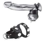 Утяжка для мошонки и пениса Cock Ring With 1  Ball Stretcher And Optional Weight Ring - BlueLine - купить с доставкой в Димитровграде