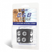 Ремень на член и мошонку 1.5  Cock Ring With Ball Strap - BlueLine - купить с доставкой в Димитровграде