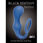 Синее эрекционное кольцо с анальной пробкой Double Pleasure Anal Plug - Lola Games - в Димитровграде купить с доставкой