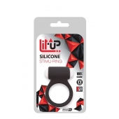 Чёрное эрекционное виброкольцо LIT-UP SILICONE STIMU RING 3 BLACK - Dream Toys - в Димитровграде купить с доставкой