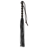 Чёрная мини-плеть из резины Rubber Mini Whip - 22 см. - Blush Novelties - купить с доставкой в Димитровграде