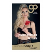 Пластиковая метелочка с красными пёрышками Small Feather Tickler - 32 см. - Blush Novelties - купить с доставкой в Димитровграде