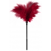 Пластиковая метелочка с красными пёрышками Small Feather Tickler - 32 см. - Blush Novelties - купить с доставкой в Димитровграде