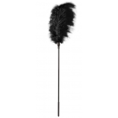 Стек с большим чёрным пером Large Feather Tickler - 65 см. - Blush Novelties - купить с доставкой в Димитровграде