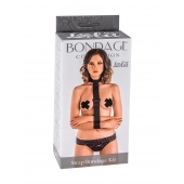 Ошейник с длинной лентой и наручниками Strap Bondage Kit Plus Size - Lola Games - купить с доставкой в Димитровграде