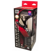Пояс харнесс премиум класса WOMAN SIMPLEX(S) с 3 черными насадками - LOVETOY (А-Полимер) - купить с доставкой в Димитровграде