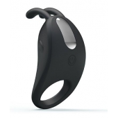 Чёрное эрекционное кольцо с вибрацией Rabbit Vibrator - Baile - в Димитровграде купить с доставкой