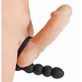 Насадка для двойного проникновения Double Fun Cock Ring with Double Penetration Vibe - XR Brands - в Димитровграде купить с доставкой