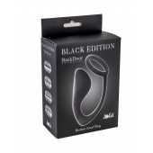 Чёрное эрекционное кольцо с анальной пробкой Button Anal Plug - Lola Games - в Димитровграде купить с доставкой