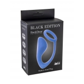 Синее эрекционное кольцо с анальной пробкой Button Anal Plug - Lola Games - в Димитровграде купить с доставкой