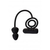 Чёрное эрекционное кольцо с вибропулькой и анальным хвостом - Erotist Adult Toys - в Димитровграде купить с доставкой