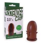 Коричневый латексный удлинитель пениса 2.5 in с шипиками - Sitabella - в Димитровграде купить с доставкой