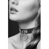 Узенький ошейник из полиуретана с кольцом - Bijoux Pour Toi - купить с доставкой в Димитровграде