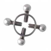 Серебристые зажимы для сосков на винтах - ToyFa - купить с доставкой в Димитровграде