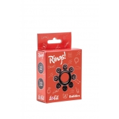 Чёрное эрекционное кольцо Rings Bubbles - Lola Games - в Димитровграде купить с доставкой