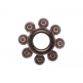 Чёрное эрекционное кольцо Rings Bubbles - Lola Games - в Димитровграде купить с доставкой