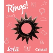 Чёрное эрекционное кольцо Rings Cristal - Lola Games - в Димитровграде купить с доставкой