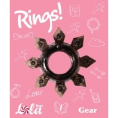 Чёрное эрекционное кольцо Rings Gear - Lola Games - в Димитровграде купить с доставкой