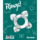 Прозрачное эрекционное кольцо Rings Screw - Lola Games - в Димитровграде купить с доставкой