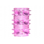 Розовая насадка на пенис Rings Armour - Lola Games - в Димитровграде купить с доставкой