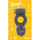 Чёрное эрекционное кольцо Rings Ringer - Lola Games - в Димитровграде купить с доставкой
