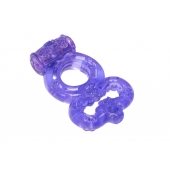 Фиолетовое эрекционное кольцо Rings Treadle с подхватом - Lola Games - в Димитровграде купить с доставкой