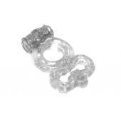 Прозрачное эрекционное кольцо Rings Treadle с подхватом - Lola Games - в Димитровграде купить с доставкой