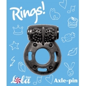 Черное эрекционное кольцо с вибрацией Rings Axle-pin - Lola Games - в Димитровграде купить с доставкой