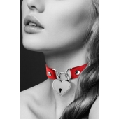 Красный чокер с замком в форме сердца - Bijoux Pour Toi - купить с доставкой в Димитровграде