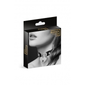 Черный чокер с замком в форме сердца - Bijoux Pour Toi - купить с доставкой в Димитровграде