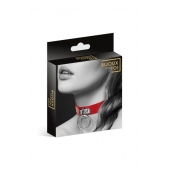 Красный узенький чокер с кольцом - Bijoux Pour Toi - купить с доставкой в Димитровграде