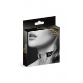 Чёрный чокер с кольцом в форме сердца - Bijoux Pour Toi - купить с доставкой в Димитровграде