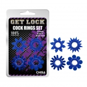 Набор из 4 синих колец Get Lock - Chisa - в Димитровграде купить с доставкой