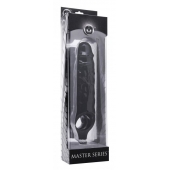 Чёрная увеличивающая насадка на член Mamba Cock Sheath Packaged - 16,5 см. - XR Brands - в Димитровграде купить с доставкой