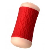 Двухсторонний мастурбатор JOS  NADIN в красном цилиндре - JOS - в Димитровграде купить с доставкой