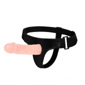 Телесный фаллоимитатор на трусиках Jessica Strap-On - 15,5 см. - Baile - купить с доставкой в Димитровграде