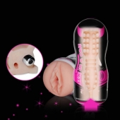 Мастурбатор-вагина Sex In A Can Vibra Vagina Tunnel - Lovetoy - в Димитровграде купить с доставкой