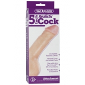 Насадка-реалистик для трусиков Vac-U-Lock 5  Realistic - 12,7 см. - Doc Johnson - купить с доставкой в Димитровграде